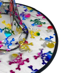 Kapelusz Czarownica Wiedźma Halloween KOLOROWY PRZEŹROCZEK