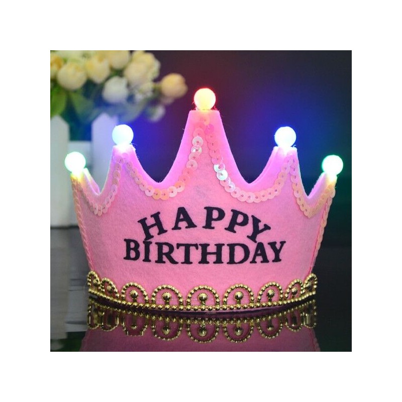 Korona Princess Happy Birthday LED