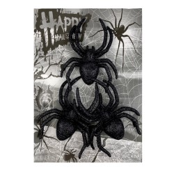 PAJĄKI Ozdoba Pająk brokatowy Dekoracja HALLOWEEN 3 szt.