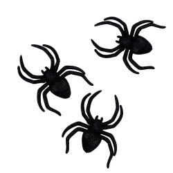 PAJĄKI Ozdoba Pająk brokatowy Dekoracja HALLOWEEN 3 szt.