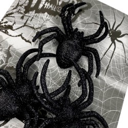 PAJĄKI Ozdoba Pająk brokatowy Dekoracja HALLOWEEN 3 szt.