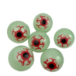 Oczy gały fluo dekoracja na Halloween