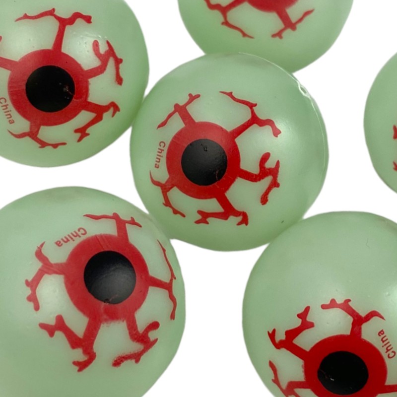 Oczy gały fluo dekoracja na Halloween