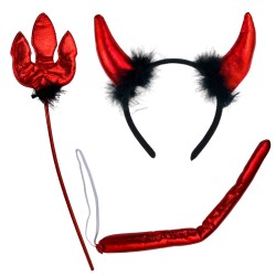 diabeł demon zestaw opaska...