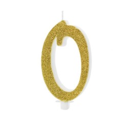 Świeczka  Złota z Brokatem...