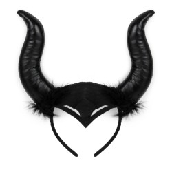 Strój Czarny Maleficent Diabolina Demon opaska spódniczka