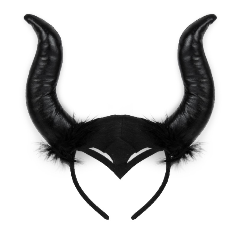 Strój Czarny Maleficent Diabolina Demon opaska spódniczka