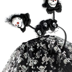 Zestaw halloween czaszki opaska tutu