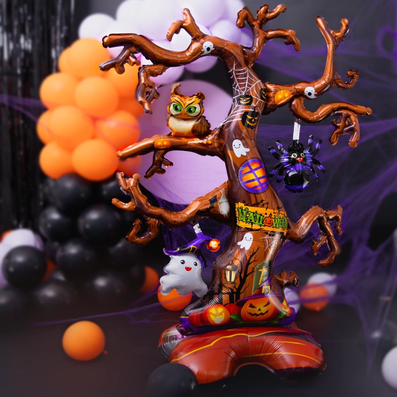 Balon foliowy stojący Drzewo Halloween 133x90 cm