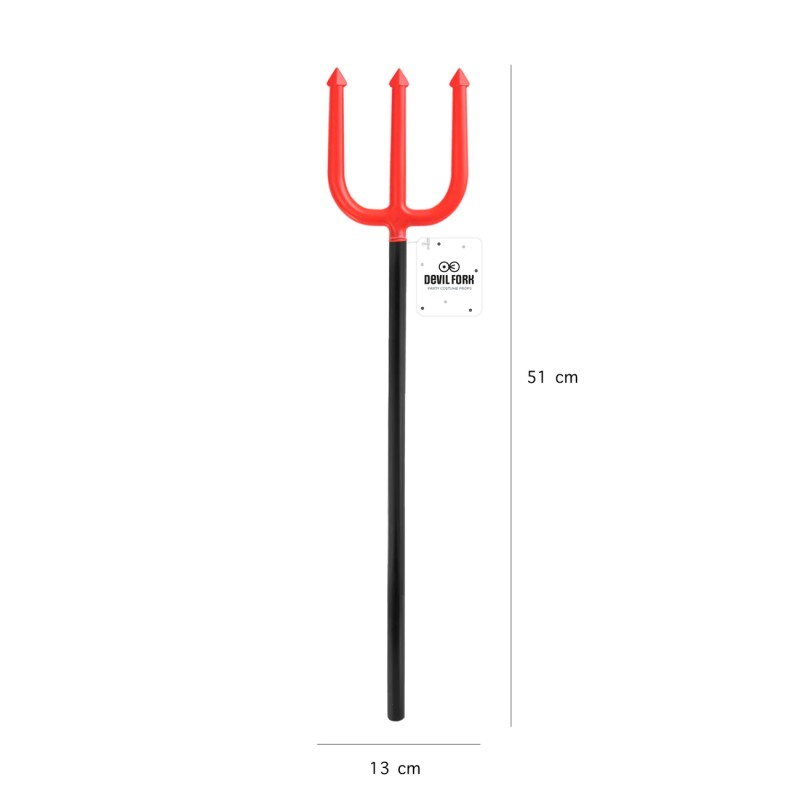 Widły diabła czerwono-czarne 13x51cm