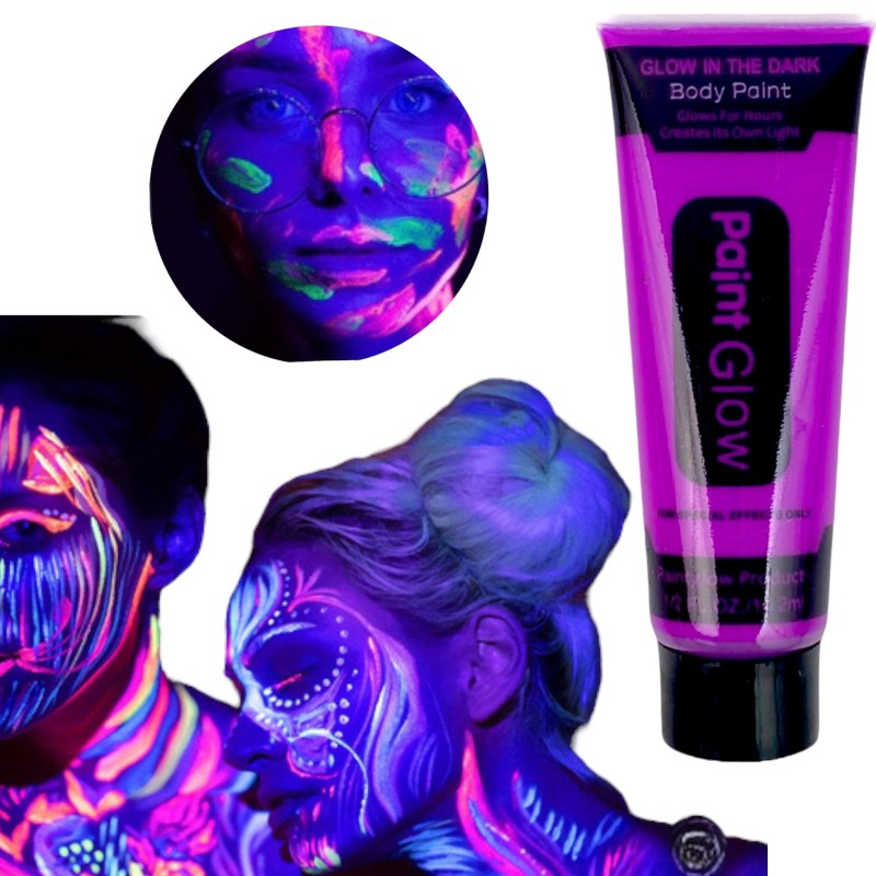 Farby fluo do ciała body painting glow in the dark