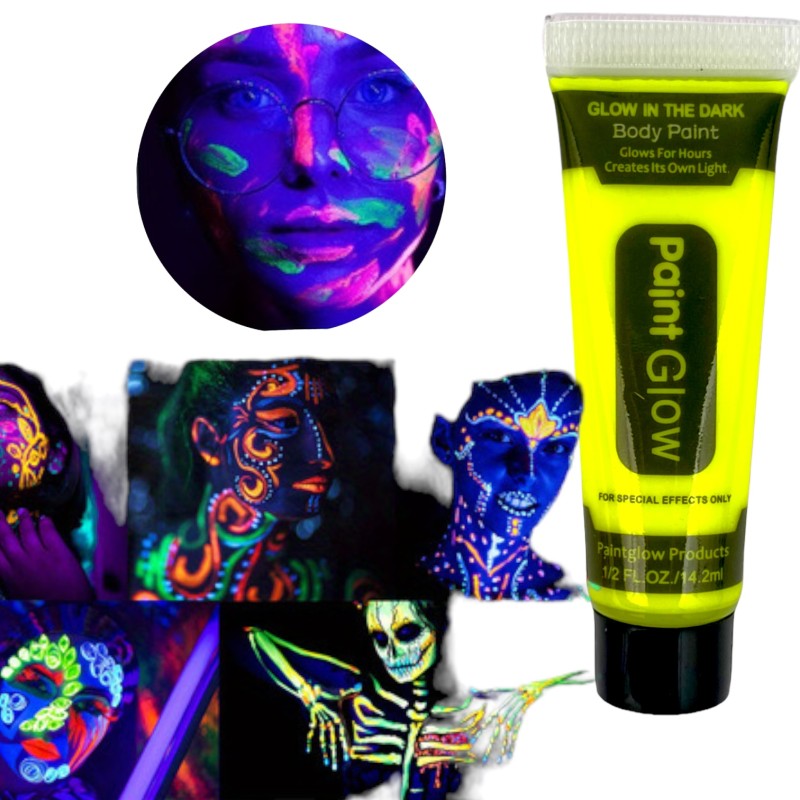 Farby fluo do ciała body painting glow in the dark