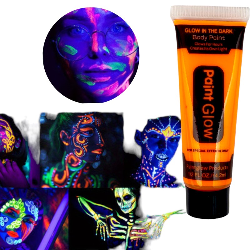 Farby fluo do ciała body painting glow in the dark