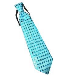 KRAWAT Z CEKINÓW LED