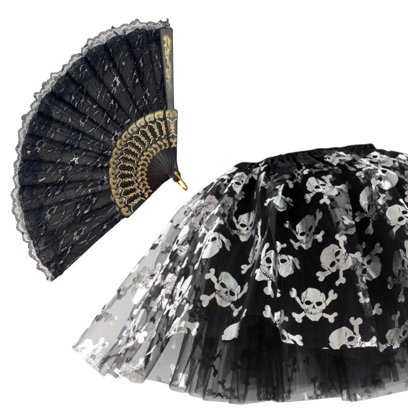 Strój Halloween kościotrup Nietoperze demoniczna meksykanka