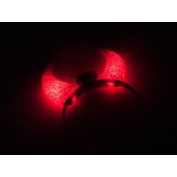 Świecąca opaska rogi diablica LED