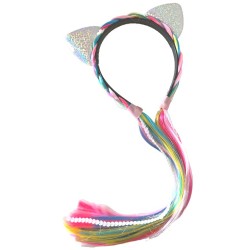 Opaska Kotek z włosami