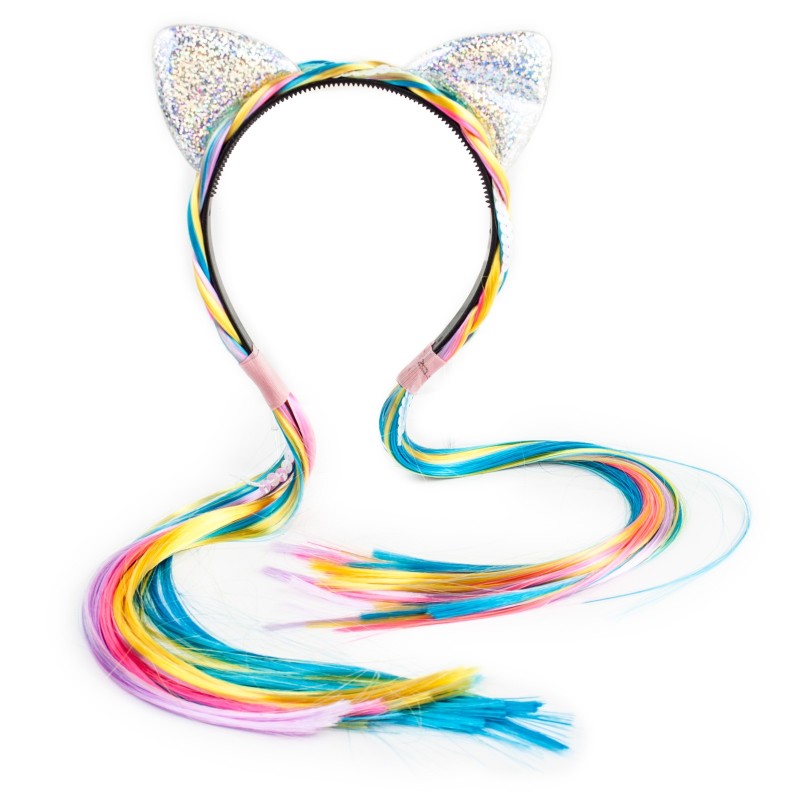 Opaska Kotek z włosami