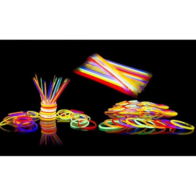Bransoletki świecące GLOW 3 szt. fluorescencyjne patyczki