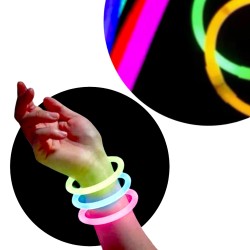 Bransoletki świecące GLOW 3 szt. fluorescencyjne patyczki