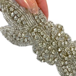 Opaska biżuteryjna koraliki kwiat lata 40