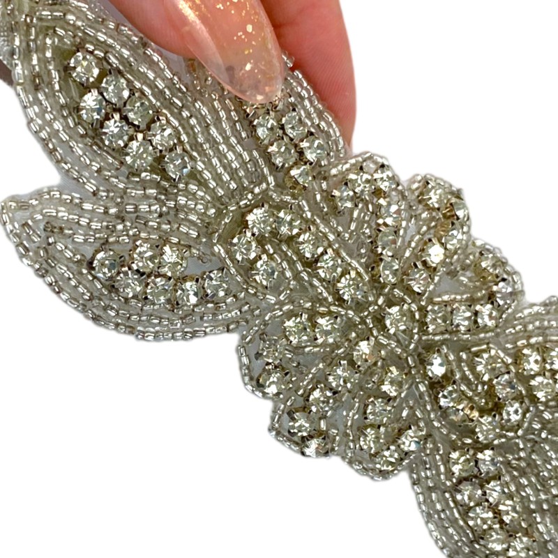 Opaska biżuteryjna koraliki kwiat lata 40