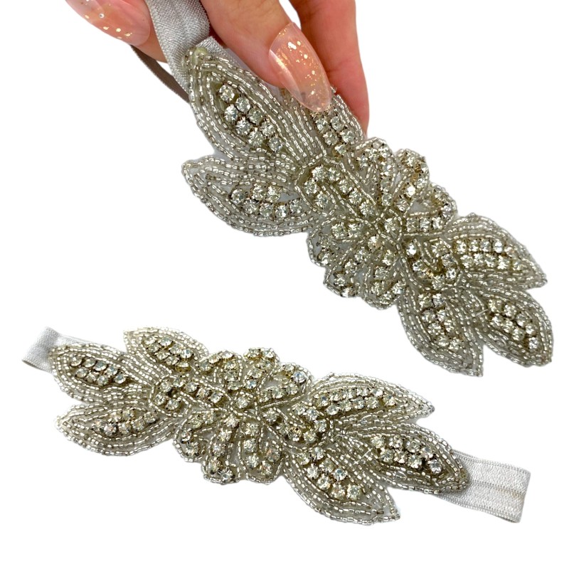 Opaska biżuteryjna koraliki kwiat lata 40