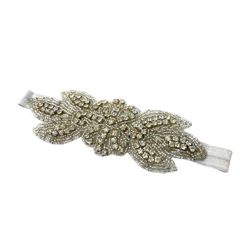 Opaska biżuteryjna koraliki kwiat lata 40