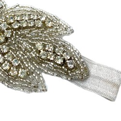 Opaska biżuteryjna koraliki kwiat lata 40