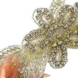 Opaska biżuteryjna koraliki kwiat lata 40