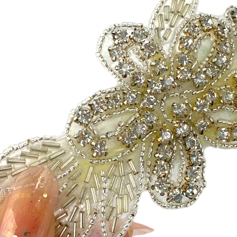 Opaska biżuteryjna koraliki kwiat lata 40