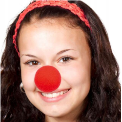 Nos czerwony Rudolf Mikołaj Święta Klaun