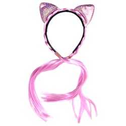 Opaska Kotek z włosami