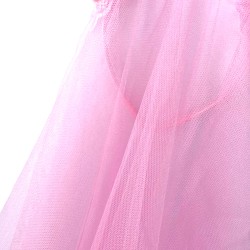 Opaska welon kocie uszy koronka różowy toul