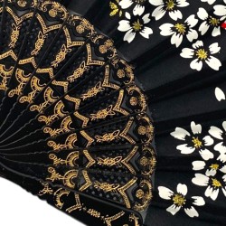 Wachlarz Flamenco czarno zloty