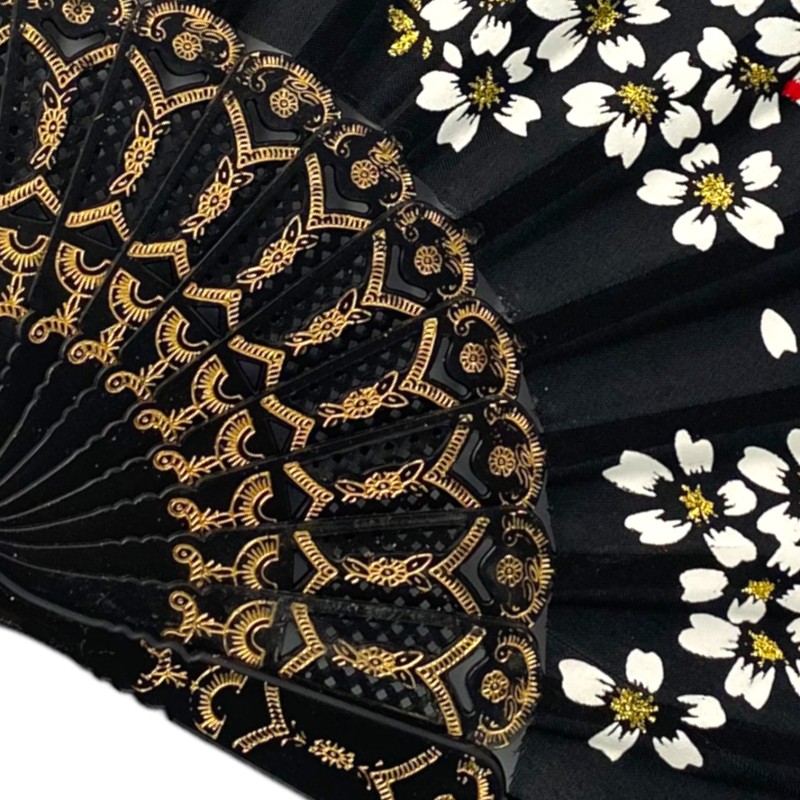 Wachlarz Flamenco czarno zloty