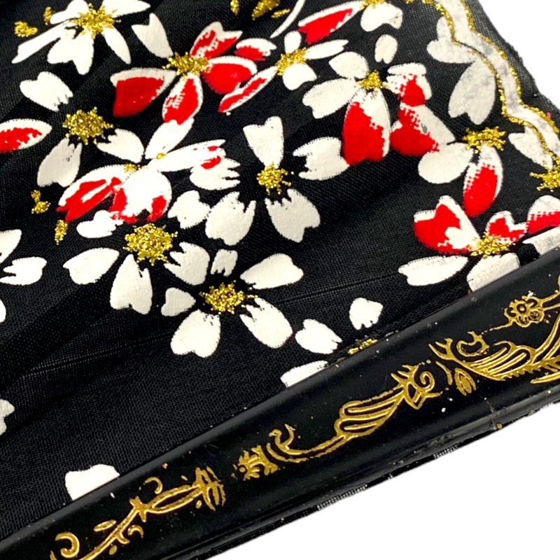 Wachlarz Flamenco czarno zloty