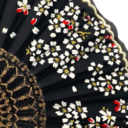 Wachlarz Flamenco czarno zloty