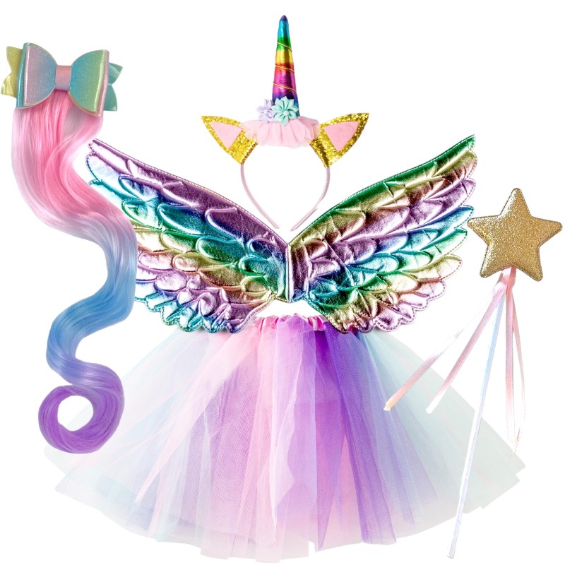 Strój Tutu Jednorożec Cosplay pegaz TUTU akcesoria SKRZYDŁA