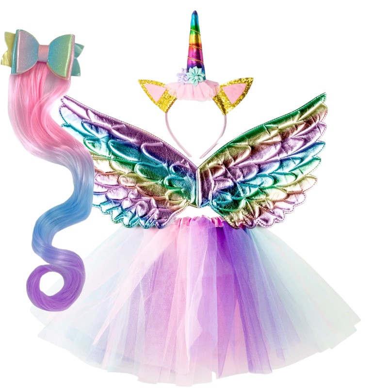 Strój Tutu Jednorożec Cosplay pegaz TUTU akcesoria SKRZYDŁA