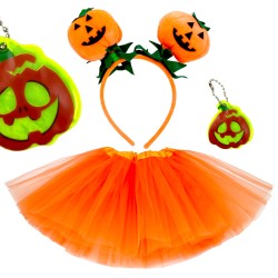 Strój Halloween Dynia pomarańczowa opaska
