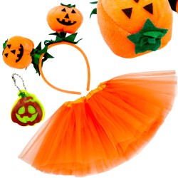 Strój Halloween Dynia pomarańczowa opaska