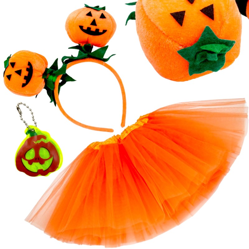 Strój Halloween Dynia pomarańczowa opaska