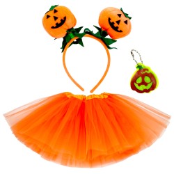 Strój Halloween Dynia pomarańczowa opaska