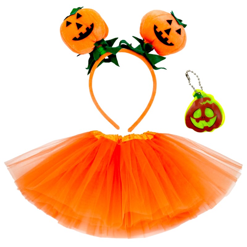 Strój Halloween Dynia pomarańczowa opaska