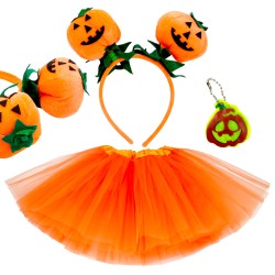 Strój Halloween Dynia pomarańczowa opaska
