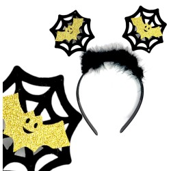 Opaska Halloween Nietoperz Pajęczyna