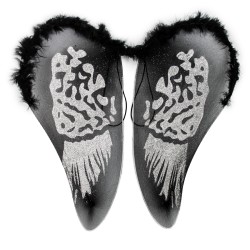 Zestaw Halloween czarne skrzydła czarne tutu Czarny Anioł