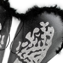 Zestaw Halloween czarne skrzydła czarne tutu Czarny Anioł