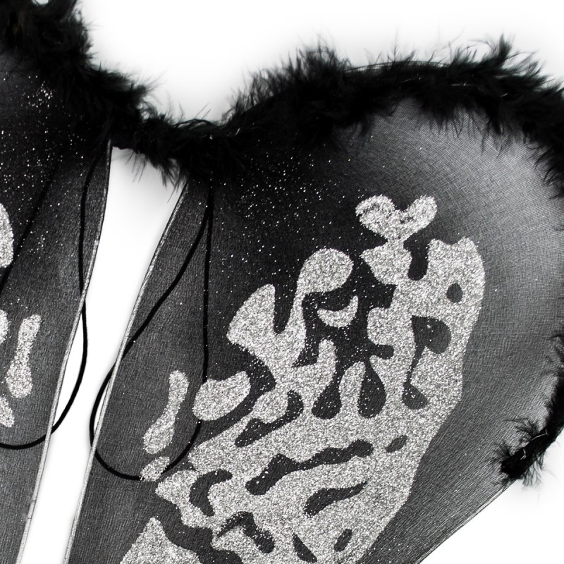 Zestaw Halloween czarne skrzydła czarne tutu Czarny Anioł